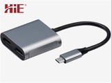 Penyesuai USB-C Ke Duo-HDMI